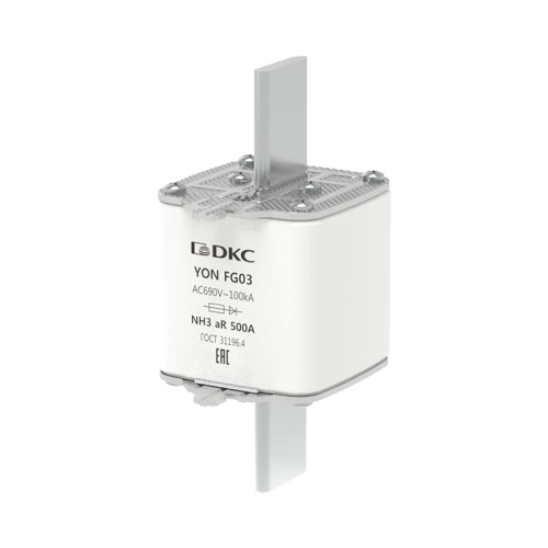 Предохранитель YON ножевого типа FG3 500А 690V характеристика aR | код 1FG03-0500-690V-AR | DKC Предохранитель YON ножевого типа FG3 500А 690V характеристика aR | код 1FG03-0500-690V-AR | DKC