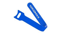 Стяжка-липучка NIKOMAX с мягкой пряжкой, 150х12мм, для пучков до 35мм, синяя, уп-ка 10шт. | код NMC-CTV150-12-SB-BL-10 | NIKOMAX