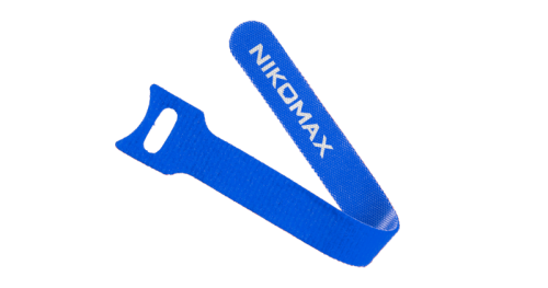 Стяжка-липучка NIKOMAX с мягкой пряжкой, 150х12мм, для пучков до 35мм, синяя, уп-ка 10шт. | код NMC-CTV150-12-SB-BL-10 | NIKOMAX