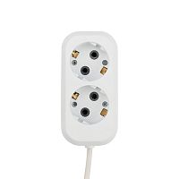 Удлинитель PROconnect 2 гнезда, 5 м, 3х0.75 мм кв, с/з, белый | код 11-7203 | PROCONNECT