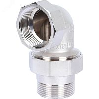 Соединение разъемное угловое 'американка' ВН, уплотнение под гайкой o-ring кольцо, никелированное 1'1/4 | код SFT-0057-000114 | STOUT