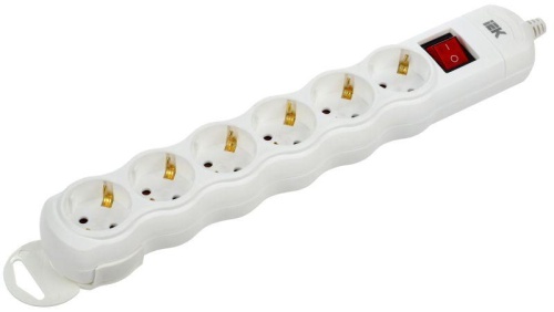 Колодка удлинителя 6-мест. с заземл. с выкл. РПр06В | код WYP10-D-KP-16-06-ZKS-K01 | IEK Колодка удлинителя 6-мест. с заземл. с выкл. РПр06В | код WYP10-D-KP-16-06-ZKS-K01 | IEK