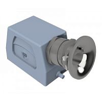 Крышка на кабель, разъема REVOS, Size 10, без уплотнителя, без защелки, 1 кабельный ввод с разгрузкой на изгиб IP54 M25x1,5, с боковым расположением, материал корпуса: алюминиевый сплав | код 71.353.1035.3 | Wieland