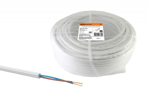 Провод ПВС 2х2.5 ГОСТ (бухта 100м) белый | код SQ0118-0036 | РЭМЗ ТМ Провод ПВС 2х2.5 ГОСТ (бухта 100м) белый | код SQ0118-0036 | РЭМЗ ТМ