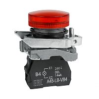 Сигнальная лампа OptiSignal D22 C4-L-B4 красная металл 24VAC/DC XB4BVB4 | код 332177 | КЭАЗ