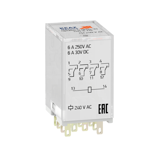 Реле промежуточное OptiRel G RP55-34-24D-6-CO/LD | код.281126 | КЭАЗ