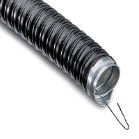 Металлорукав в ПВХ изоляции МРПИнг-15 (бухта 50 м/уп.) с зондом, черный REXANT | код 28-0115-50 | REXANT