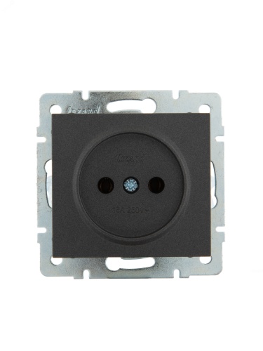 Розетка RAIN б/з керамика черный графит матовый механизм | код 703-4188-121 | Lezard