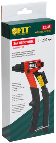Заклепочник Профи, для заклепок из нерж.стали 2.4-4.8 мм (200 мм) | код 32048 | FIT фото 3