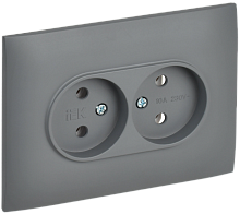 SKANDY Роз. 2-я без з/к/ш 10А в сб. SK-R10Gr сер. IEK | код SK-R20-10-K03-F | IEK