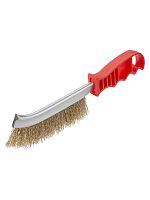 Щетка ручная, металлическая с пластик. рукояткой, латуниров. витая проволока d 0,3 мм, Гранит, TDM | код SQ1096-0101 | TDM