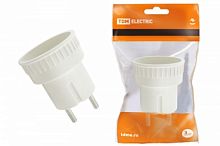 Адаптер (розетка б/з - SHUKO) 6А 250В белый TDM | код SQ1806-0023 | TDM