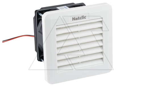 Вентилятор с фильтром SFF сдвижной 4,8Вт, 30м3/ч, 24VDC, габариты 106x106x64мм, вырез 92x92мм, IP54, RAL7035 | код 01SFF106030E1 | Natclic