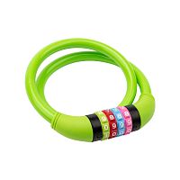 Тросовый кодовый замок взломостойкий для велосипедов и колясок 65 см зеленый | код 79-0263 | ЧЕТЫРЕ СЕЗОНА