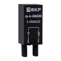 Модуль защитный RC 6-24В AC/DC для промежуточных реле RP AVERES EKF | код rp-rc-24ACDC | EKF