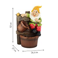 Фонтан уличный Гном 56 см -12 GAUF-02 | код Б0043462 | ЭРА