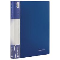 Папка на 2 кольцах BRAUBERG Стандарт, 25 мм, синяя, до 170 листов, 0,8 мм, 221615 | код 221615 | BRAUBERG