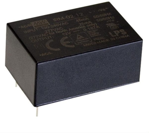 Источник питания AC-DC, 2Вт, вход 85…305В AC 47…63 Гц, 120...370B DC, выход 9В/222мА, изоляция 3000В AC, в корпусе на плату 33.7х22.2х16мм, -30...+85C, поверхностный монтаж | код IRM-02-9S | MeanWell Источник питания AC-DC, 2Вт, вход 85…305В AC 47…63 Гц, 120...370B DC, выход 9В/222мА, изоляция 3000В AC, в корпусе на плату 33.7х22.2х16мм, -30...+85C, поверхностный монтаж | код IRM-02-9S | MeanWell