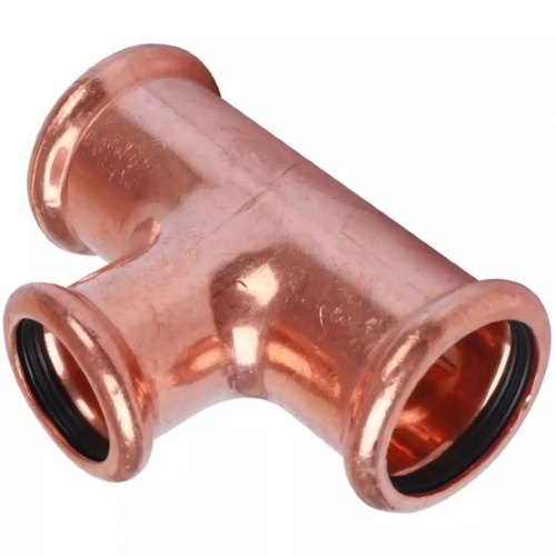 Тройник переходной пресс 42x35x42 для медных труб (16130423542) | код RG008TNL37FB2F | Sanha Тройник переходной пресс 42x35x42 для медных труб (16130423542) | код RG008TNL37FB2F | Sanha