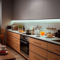 Комплект светодиодной ленты 5 м с блоком питания IP65, холодное белое свечение 6500 К LAMPER | код 142-401 | LAMPER