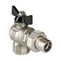 Кран шар. PERFECT угловой с полусгоном 1/2" вн.-нар. | код. VT.328.N.04 | VALTEC