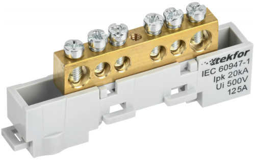 TEKFOR Шина L фаза неизолированная на универсальном держателе 8х12-6-Ср IEK | код TF-NN20-06-DL-K03 | IEK