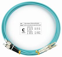 Cabeus FOP-50-LC-FC-10m Шнур оптический duplex LC-FC 50/125 mm OM3 10м LSZH | код 8462c | Cabeus