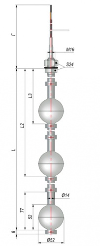 Датчик уровня поплавковый ПДУ-3.3.3000.500.100/60 | код 135123 | ОВЕН