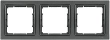 Рамка 3-местная квадратная РУ-3-БА BOLERO Q1 антрацит | код EMB32-K95-Q1 | IEK