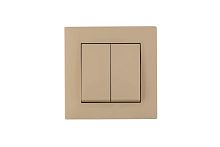 Выключатель 2-клав. Karea RIZZ крем Makel 88010003