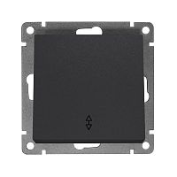 Переключатель проходной 1-кл. СП Афина 10А IP20 механизм графит | код A0025-Gr | Universal