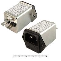 Сетевой фильтр RUICHI DL-10DZ2R 10A. 250V, 2,2 нФ | код 85098 | Ruichi