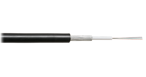 Кабель NIKOLAN волоконно-оптический, 12 волокон, одномодовый 9/125мкм, стандарта G.652.D & G.657.A1, внешний, броня из стальных оцинкованных проволок, 7кН, PE, черный | код NKL-F-012A1R-07B-BK | NIKOLAN