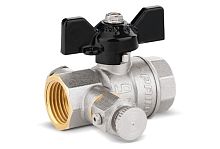 Кран шаровой латунный для манометра Ду 15 Ру 16 рычаг M20 | код LD Pride 44.15.В-В.М.Р М20 | LD Pride