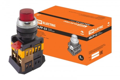 Кнопка ABLFP-22 красный d22мм неон/230В 1з+1р TDM | код SQ0704-0005 | TDM Кнопка ABLFP-22 красный d22мм неон/230В 1з+1р TDM | код SQ0704-0005 | TDM