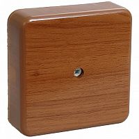 коробка КМ41206-05 распаячная для о/п 50х50х20 мм² дуб (4 клеммы 3мм² ) | код. UKO10-050-050-020-K24 | IEK