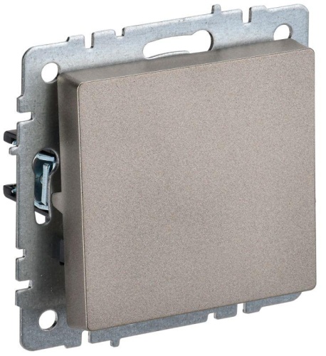 BRITE Выключатель 1-клавишный проходной 10А ВС10-1-6-БрШ шампань | код BR-V12-0-10-K37 | IEK