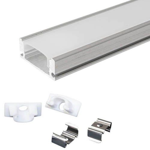 Профиль для светодиодной ленты RUICHI накладной алюминиевый 509-1, 1 м | код 113786 | Ruichi