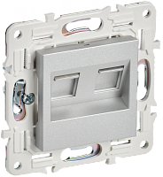 SKANDY Роз. комп. 2-ая RJ45 кат.5E SK-K03S сереб. IEK | код SK-K20-1-K23 | IEK