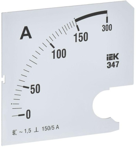 Шкала сменная для амперметра Э47 150/5А-1.5 96х96мм | код IPA20D-SC-0150 | IEK Шкала сменная для амперметра Э47 150/5А-1.5 96х96мм | код IPA20D-SC-0150 | IEK