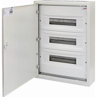 Щит металлический WRP18-3 (3х18 мод., 54мод., пластик. фальш-панель, IP30, наружн. исп.) | код 001101383 | ETI