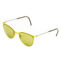 Желтые солнцезащитные очки из титана с оливковыми линзами. Модель 04 | код TCSDTM53010004 | DKC