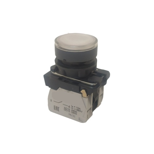 Нажимная кнопка (кнопочный выключатель/переключатель) в сборе КМЕ4622мЛ-24В-белый-2но+2нз-цилиндр-индикатор-IP65 | код 293183 | КЭАЗ Нажимная кнопка (кнопочный выключатель/переключатель) в сборе КМЕ4622мЛ-24В-белый-2но+2нз-цилиндр-индикатор-IP65 | код 293183 | КЭАЗ