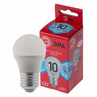 Лампа светодиодная RED LINE LED P45-10W-840-E27 R 10Вт P45 шар 4000К нейтр. бел. E27 | Код. Б0050234 | ЭРА