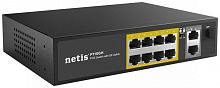 Коммутатор Netis P110GH (L2) 8x100Мбит/с 2x1Гбит/с 1SFP 8PoE 8PoE+ 120W неуправляемый | код 1980563 | NETIS