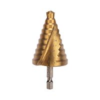 Сверло по металлу ступенчатое ТИТАН 9,0-36,0 мм 110 mm 65 HRC Р6М5 TiN Kranz | код KR-12-6614| KRANZ