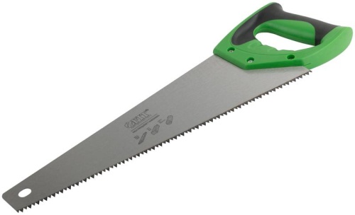 Ножовка по дереву, крупный каленый зуб 5 TPI, 2D заточка, пластиковая прорезиненная ручка 400 мм | код 40421 | FIT фото 2