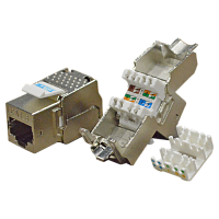 Модуль Keystone RJ45, Cat.6, STP, 180 градусов | код TWT-OK45STP180/6 | TWT