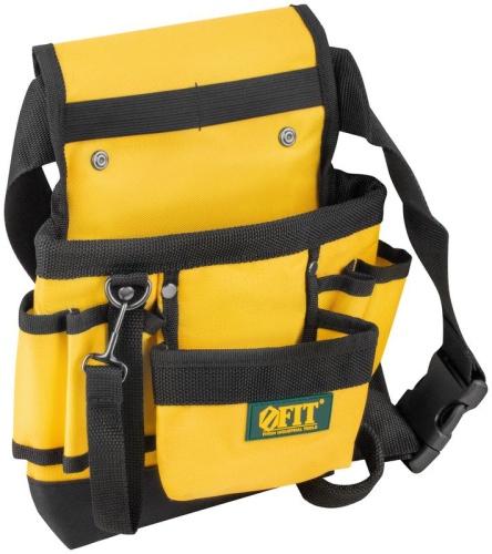 Пояс для инструмента одинарный, полиэстер, 9 отделений, 2 петли для инструмента | код 12515 | FIT фото 2