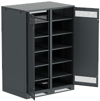 ITK LINEA B Шкаф (пустой) 2000х1400мм дверь двуст. мет. чер. | код LB05-20H49-2M | ITK by IEK